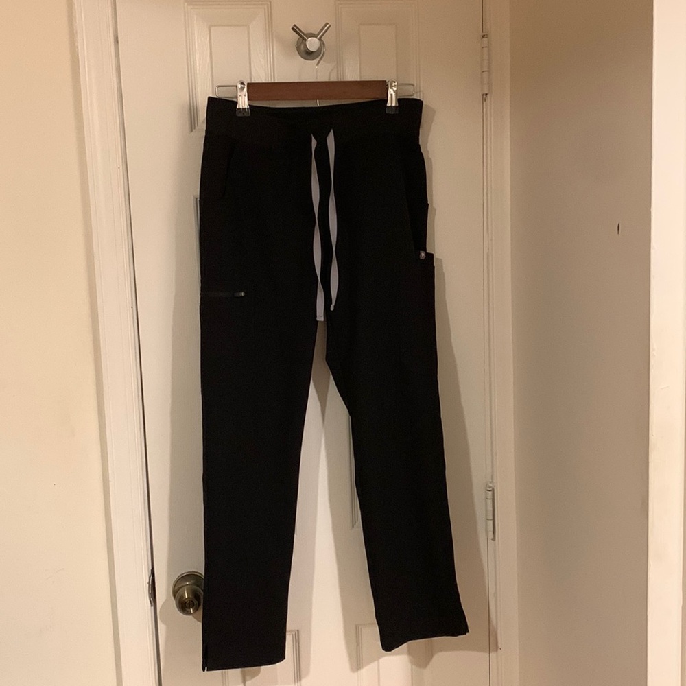 Figs Black Yola Skinny Scrub Pant - Small Petite